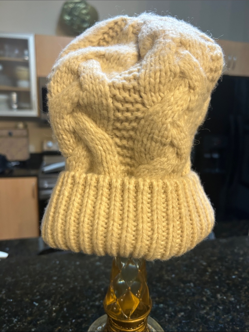 J. Crew Cable Knit Beanie - Cream
